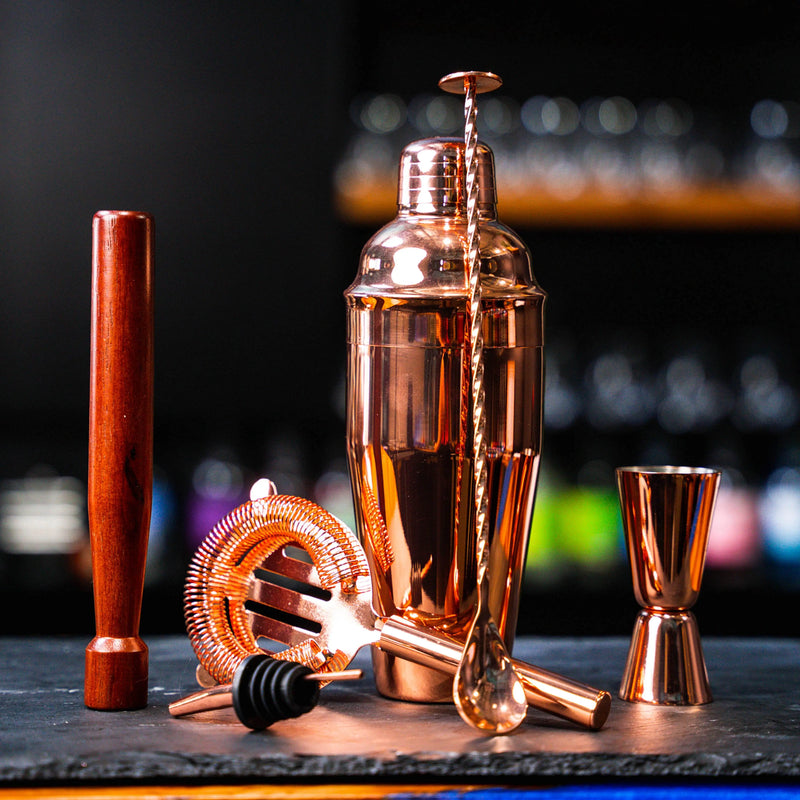 Rustic Copper Cocktail Mixology Kit | 6 Piece Newy Distillery