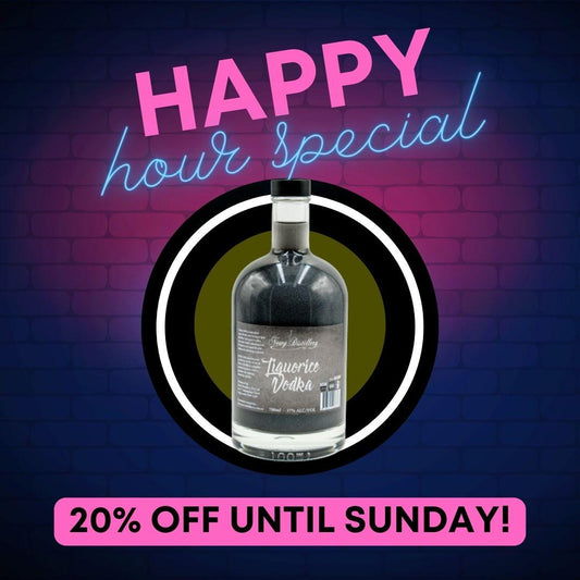 HAPPY HOUR WEDNEDAYS! 20% OFF LIQUORICE VODKA!