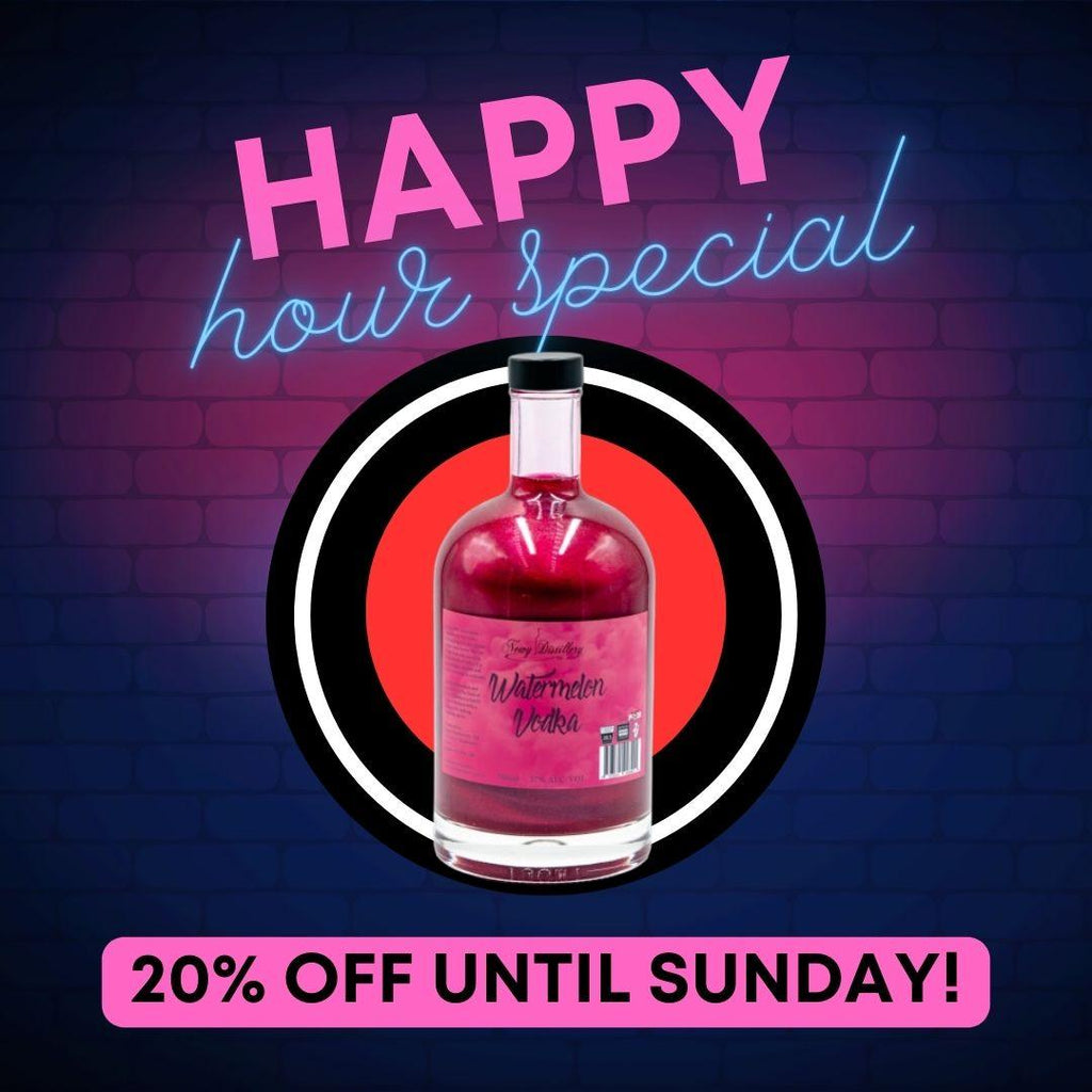 Happy Hour Wednesdays! This Week 20% Off Watermelon Vodka!