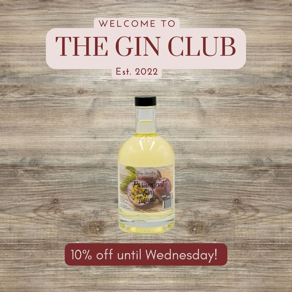 THE GIN CLUB. THIS WEEK 10% OFF PASSIONFRUIT GIN LIQUEUR