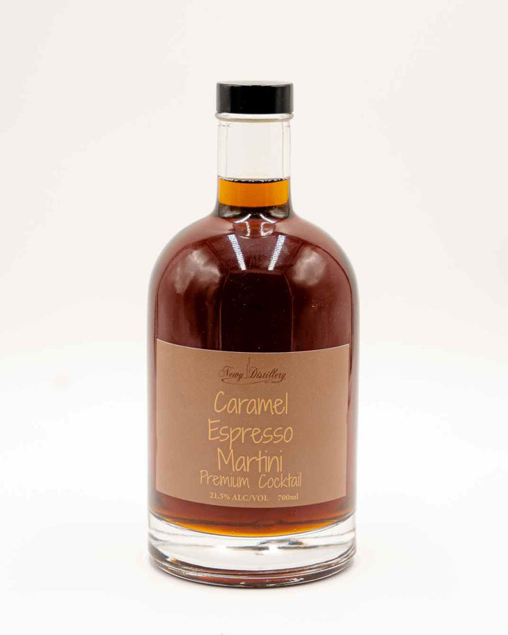 Newy Distillery Caramel Espresso Martini Pre-Mixed Cocktail Bottle 700ml. Premix Vodka Cocktail Drink.