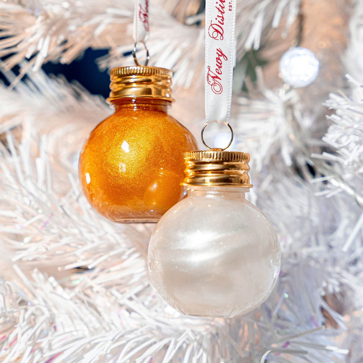 Christmas Flavoured Vodka Baubles 2 Pack - Honeycomb and Campfire - Newy Distillery