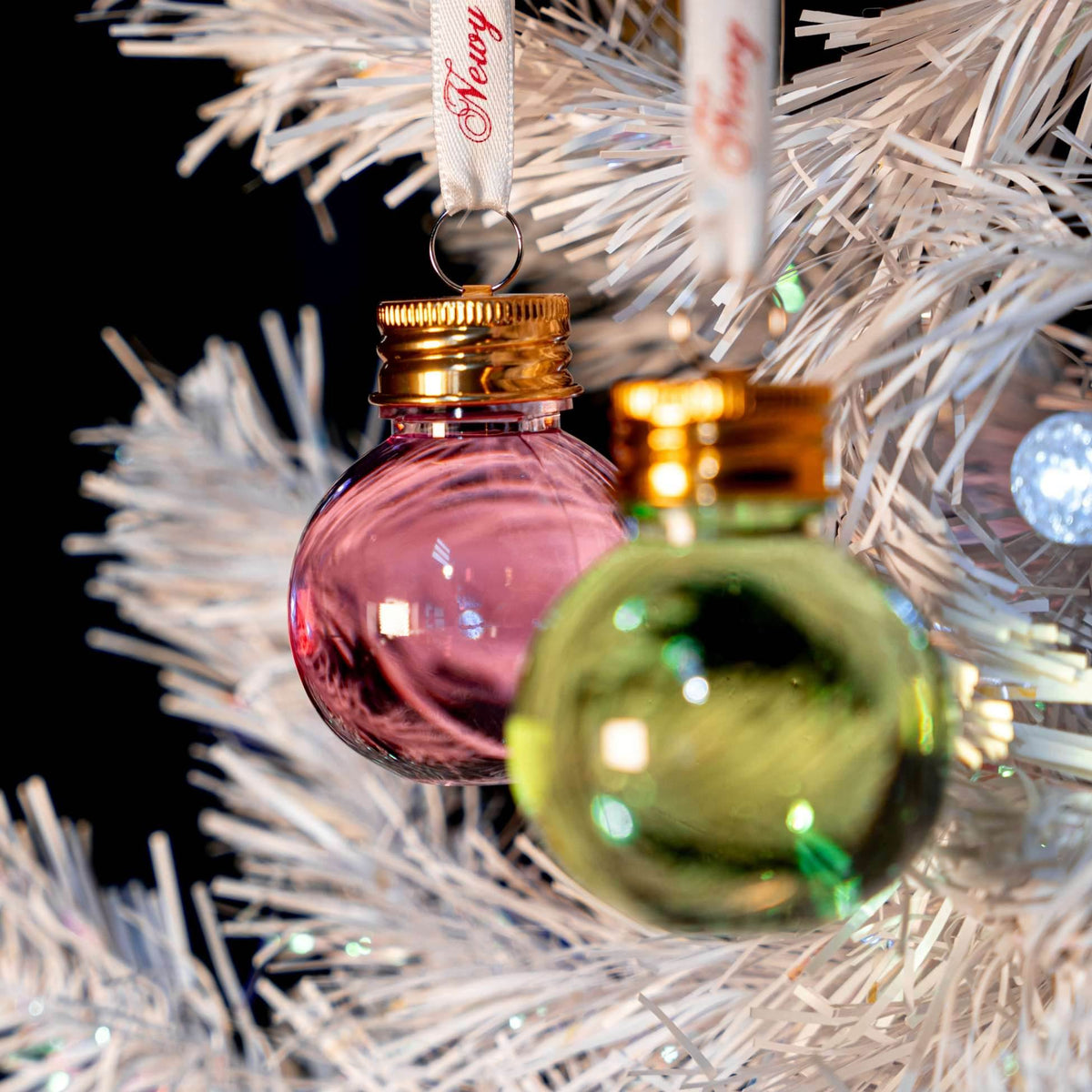 Christmas Flavoured Vodka Baubles 2 Pack - Candy Cane and Vanilla & Peppermint - Newy Distillery