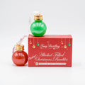 Christmas Gin Shimmer Baubles 2 Pk - Red and Green - Newy Distillery