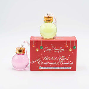 Christmas Vodka Baubles 2 Pack - Candy Cane and Vanilla & Peppermint