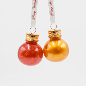 Christmas Gin Baubles 2pk Red and Gold