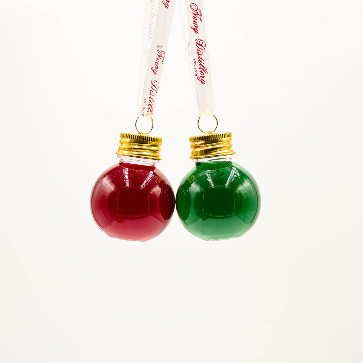Christmas Flavoured Vodka Baubles 2 Pack - Raspberry and Lime - Newy Distillery
