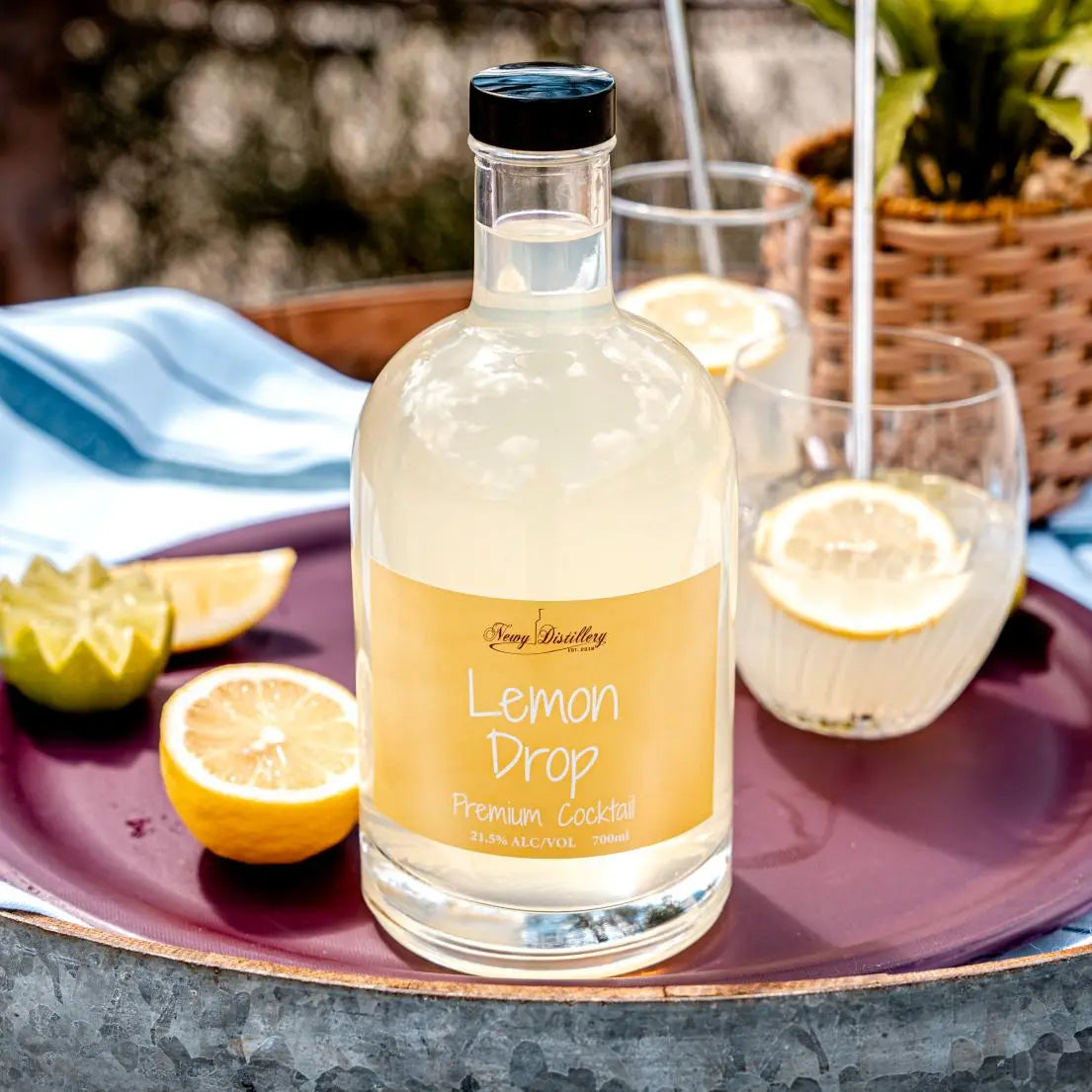 Lemon Drop Pre-Mixed Cocktail Bottle Newy Distillery