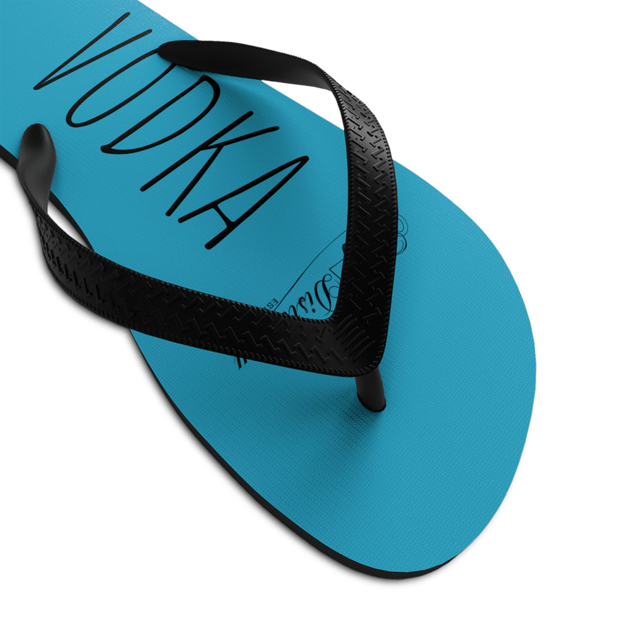 Vodka (Turquoise) Unisex Flip-Flops