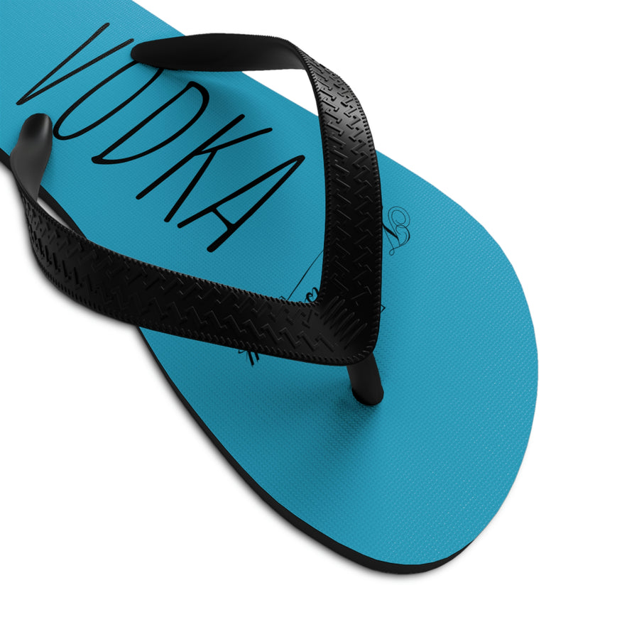 Vodka (Turquoise) Unisex Flip-Flops