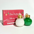 Christmas Coloured Shimmer Gin Baubles 2 pack - Green and White - Newy Distillery