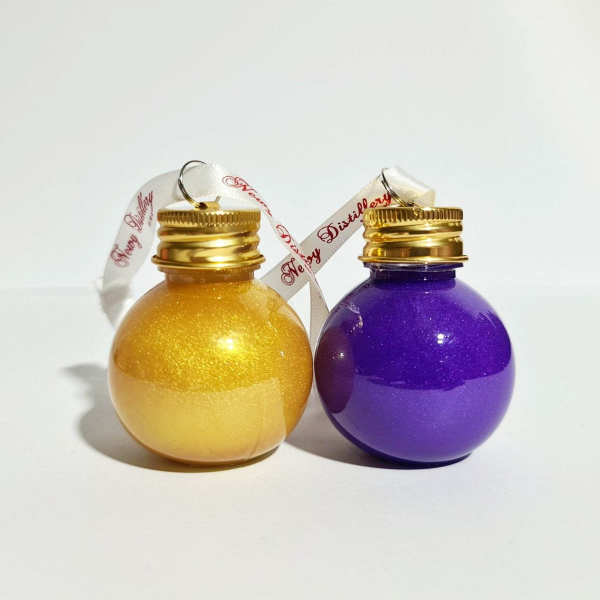 Christmas Gin Baubles 2pk - Gold and Violet - Newy Distillery