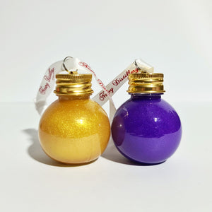 Christmas Gin Baubles 2pk - Gold and Violet