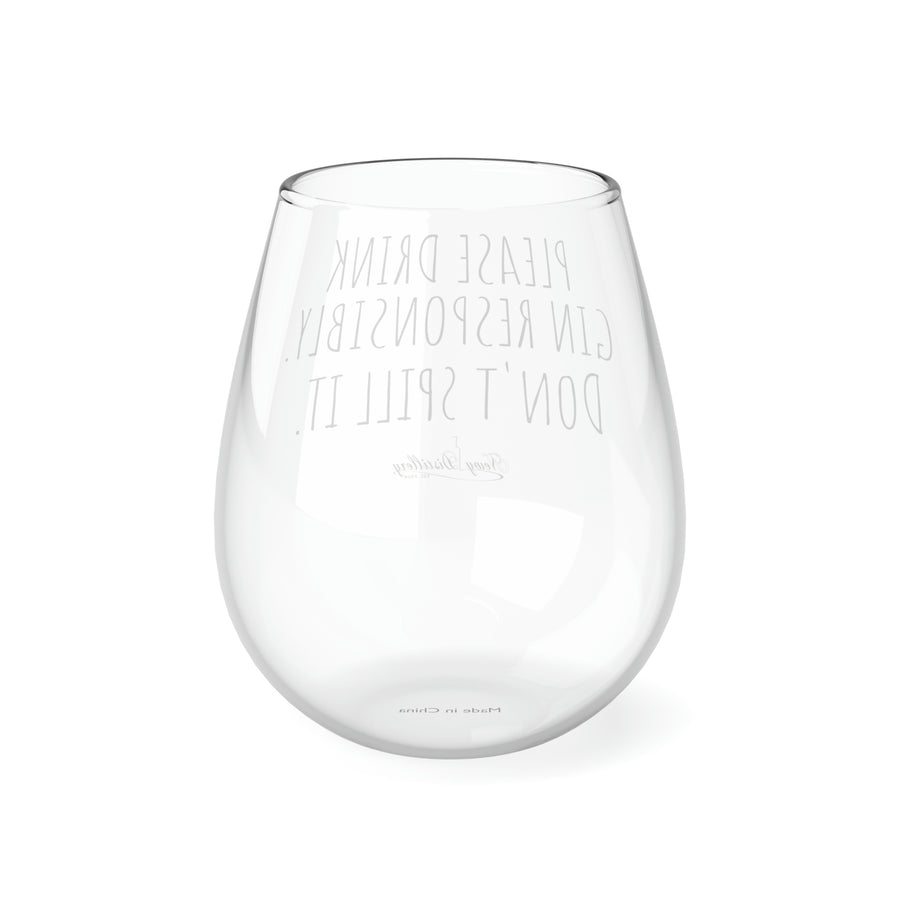 Drink responsibly! Stemless Glass, 350ml