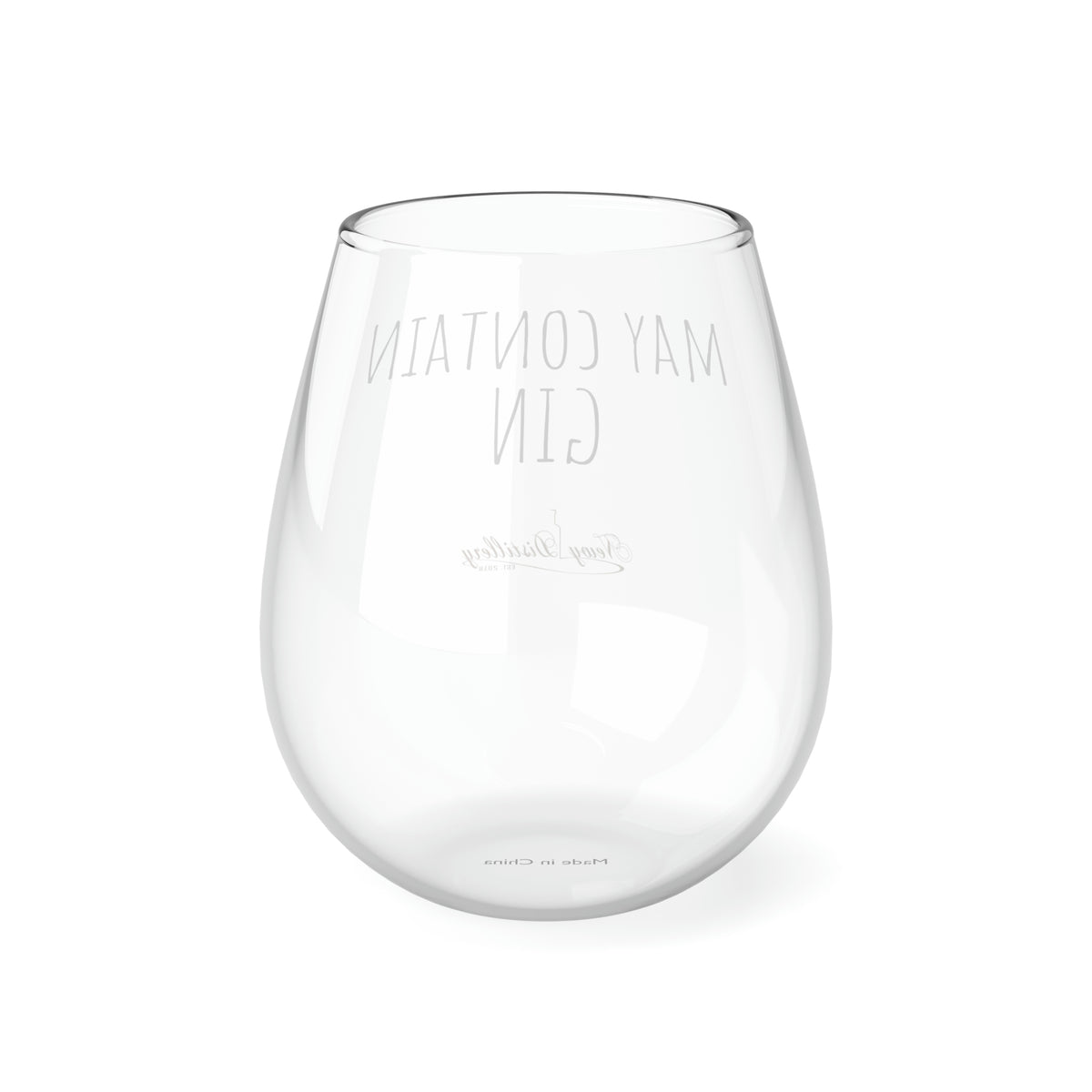 May Contain Gin Stemless Glass, 350ml