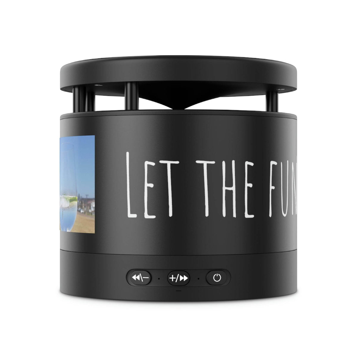 Newy Let The Fun BE GIN! - Metal Bluetooth Speaker and Wireless Charging Pad