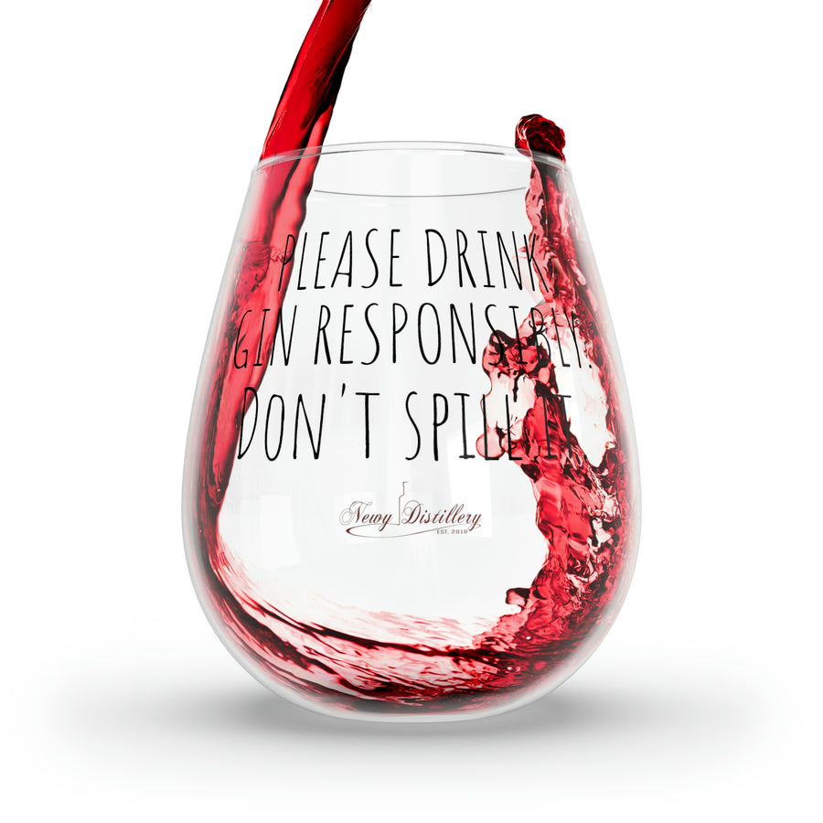 Drink responsibly! Stemless Glass, 350ml