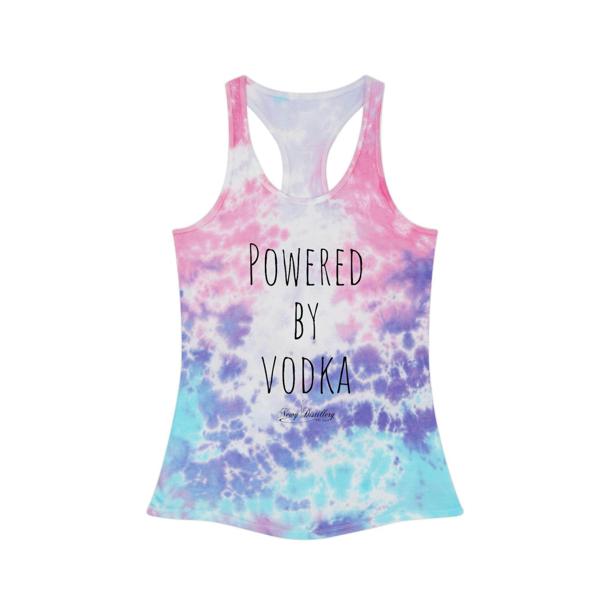 Powered by Vodka - Tie Dye Racerback Tank Top