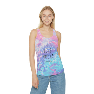 I Love Vodka - Tie Dye Racerback Tank Top