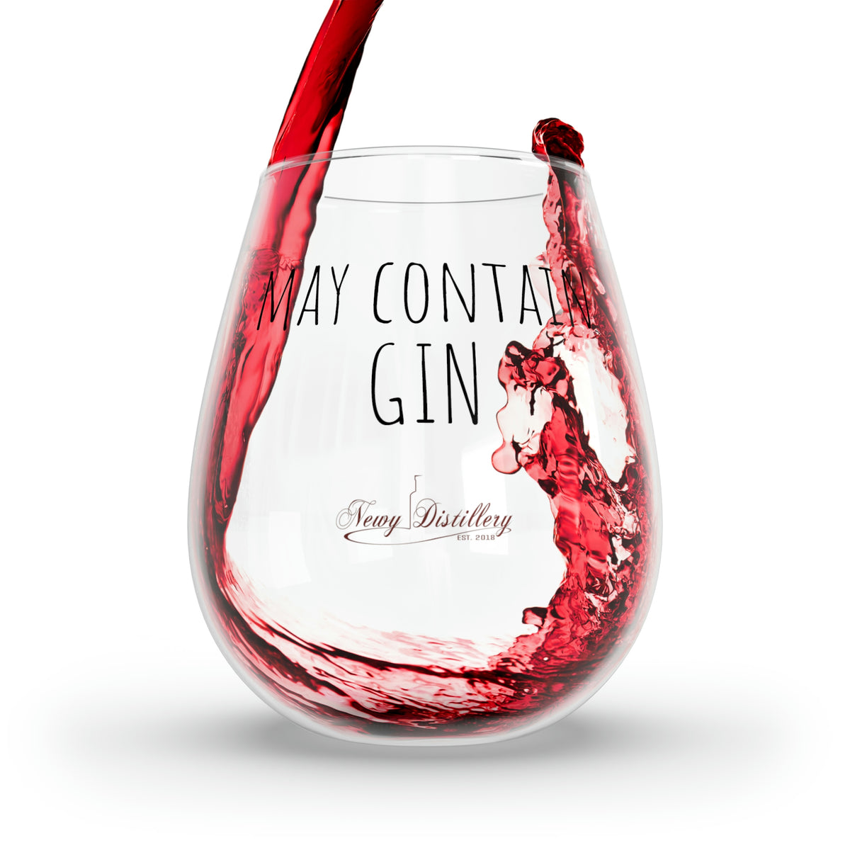 May Contain Gin Stemless Glass, 350ml