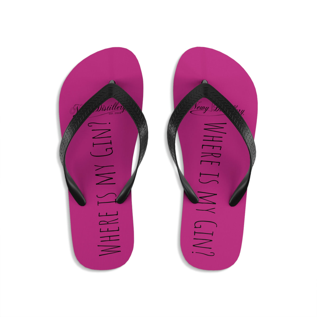 Where is my Gin? (Pink) Unisex Flip-Flops