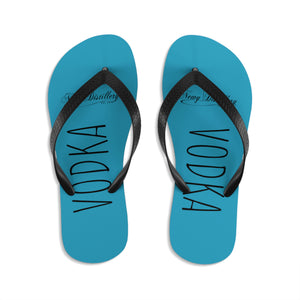 Vodka (Turquoise) Unisex Flip-Flops