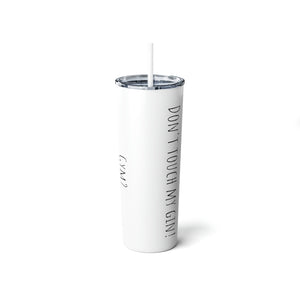 Gin Skinny Steel Tumbler with Straw, 600ml