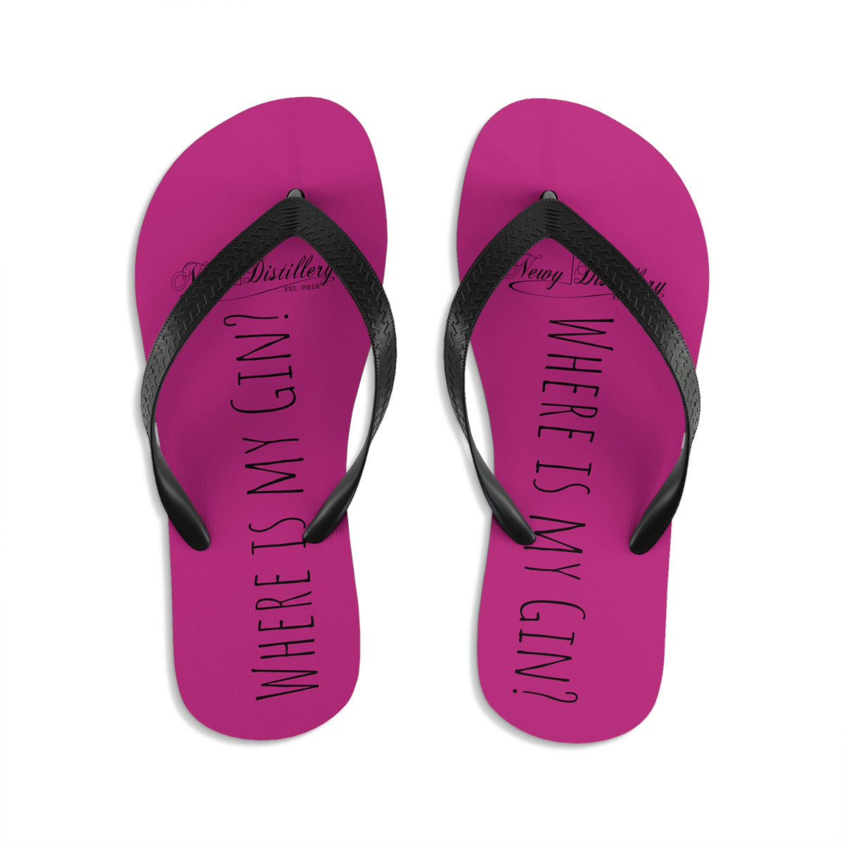 Where is my Gin? (Pink) Unisex Flip-Flops