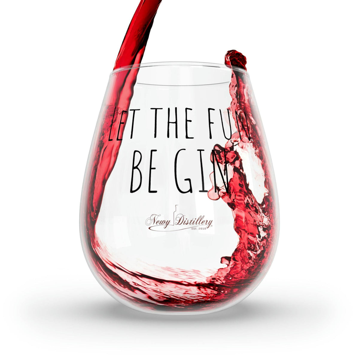 Let the fun BE GIN Stemless Glass, 350ml - Newy Distillery