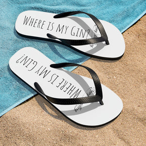 Where is my Gin? Unisex Flip-Flops