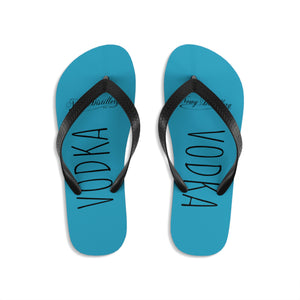 Vodka (Turquoise) Unisex Flip-Flops