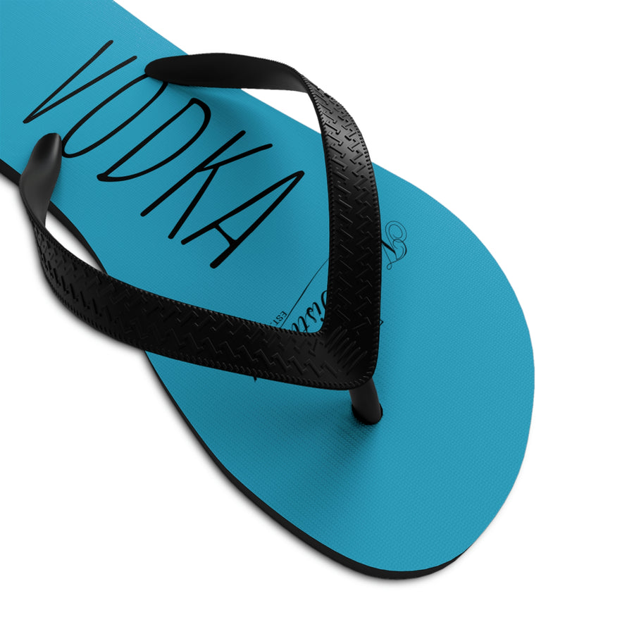 Vodka (Turquoise) Unisex Flip-Flops