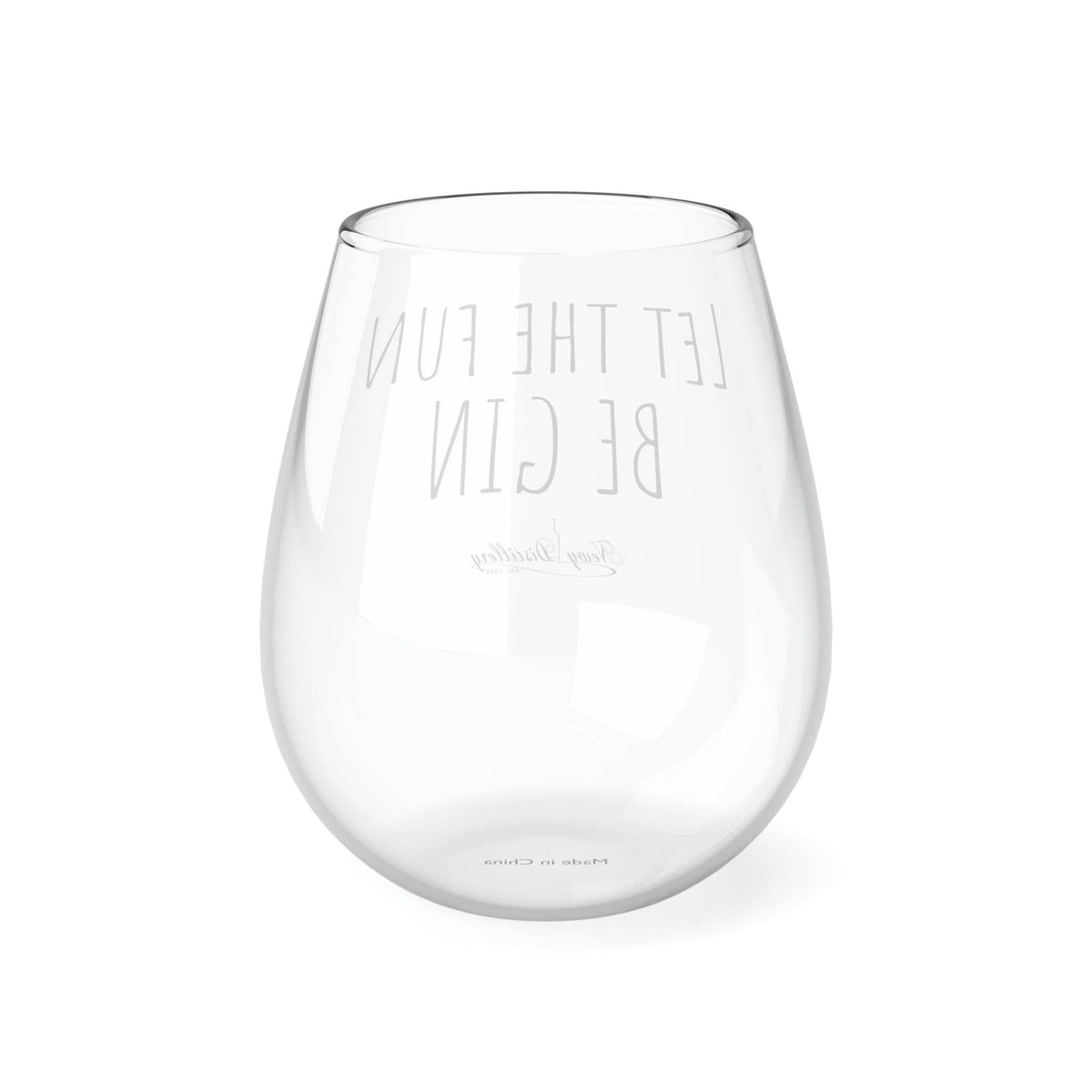 Let the fun BE GIN Stemless Glass, 350ml - Newy Distillery