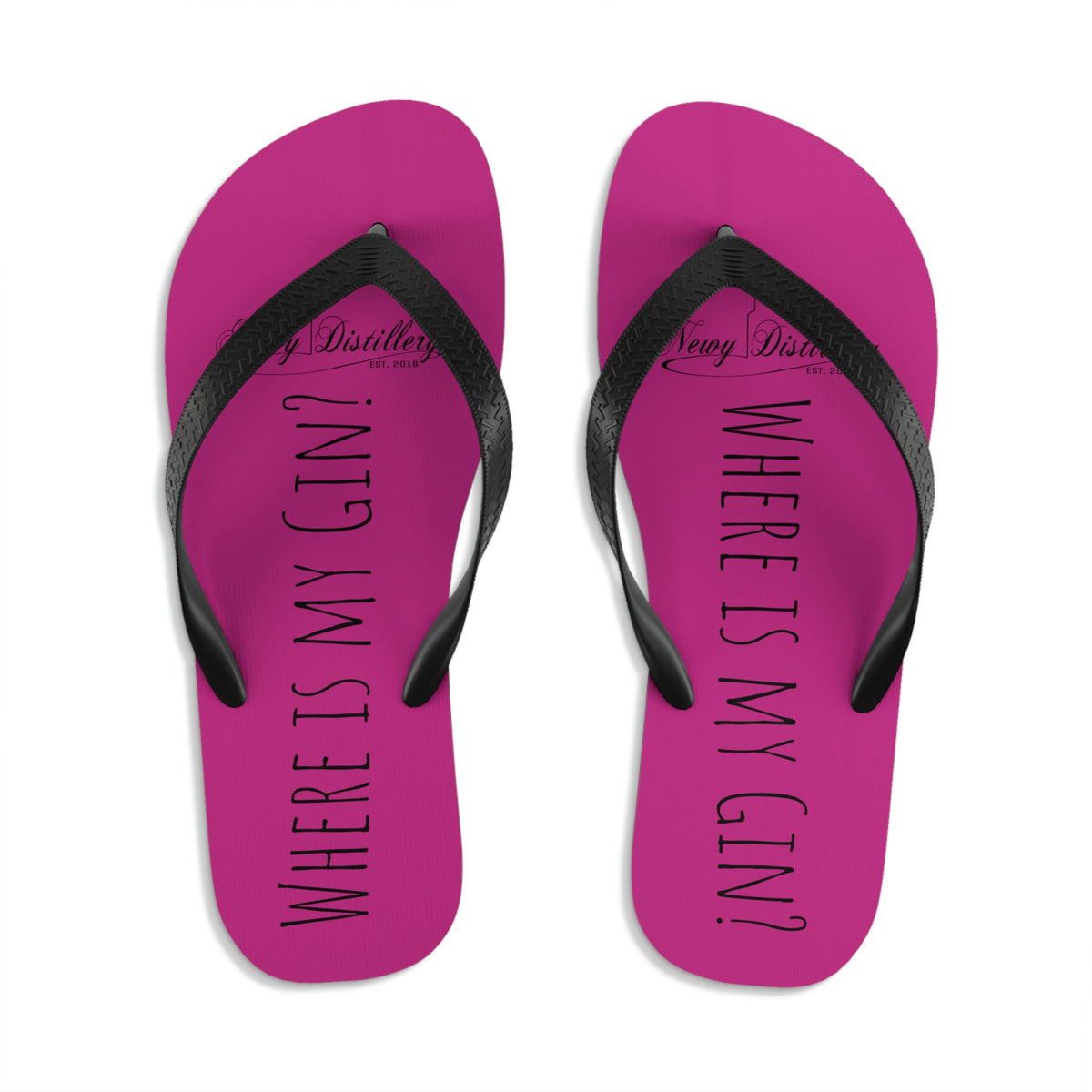 Where is my Gin? (Pink) Unisex Flip-Flops