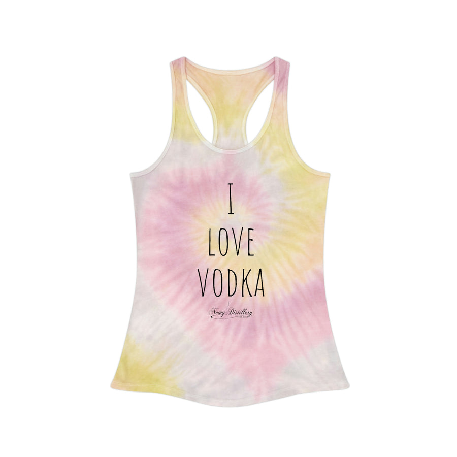 I Love Vodka - Tie Dye Racerback Tank Top