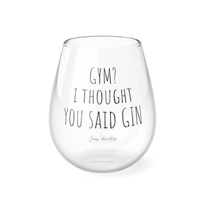 Gym? Stemless Glass, 350ml