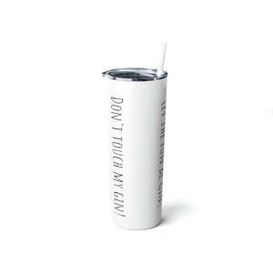 Gin Skinny Steel Tumbler with Straw, 600ml