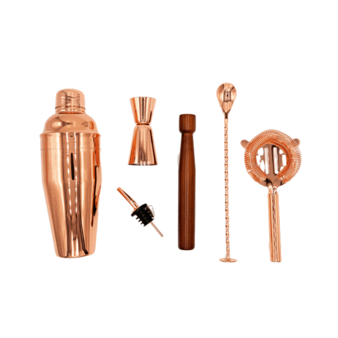 Rustic Copper Cocktail Mixology Kit | 6 Piece