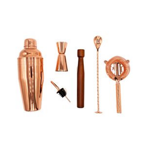 Rustic Copper Deluxe Cocktail Making Mixology Kit