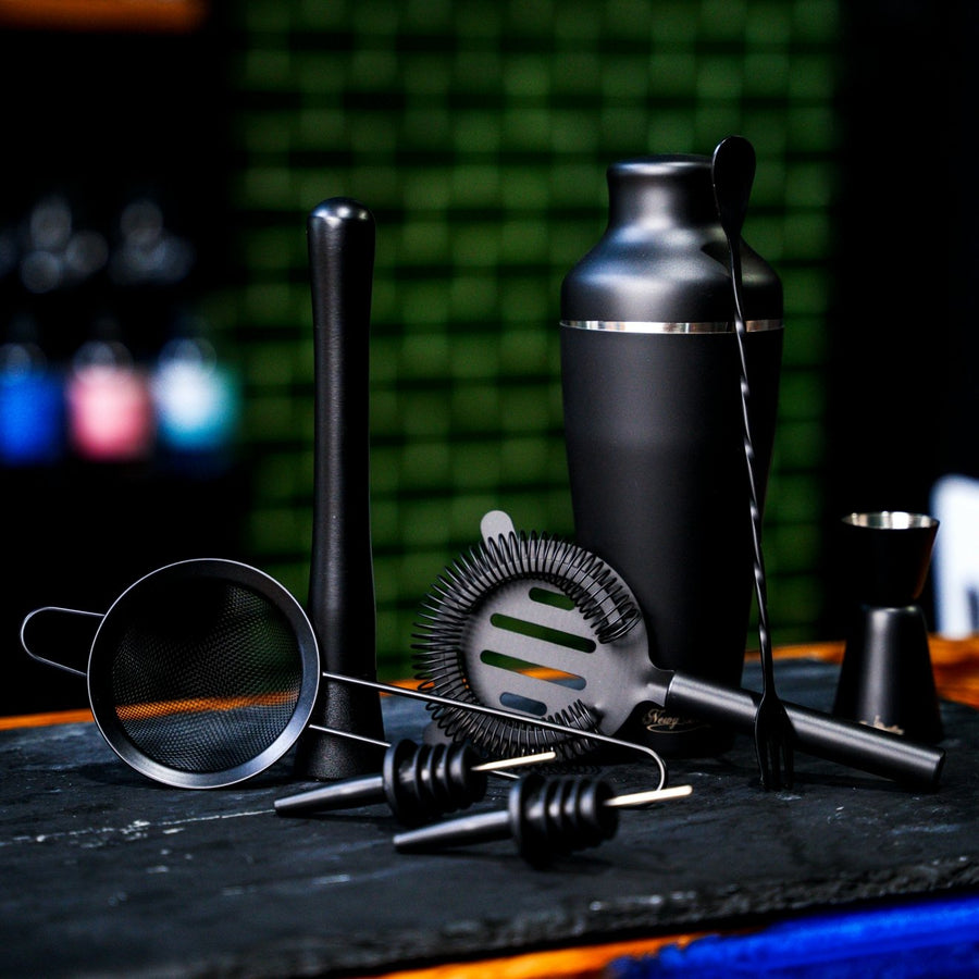 Newy Distillery Black Mixology Cocktail making set. 