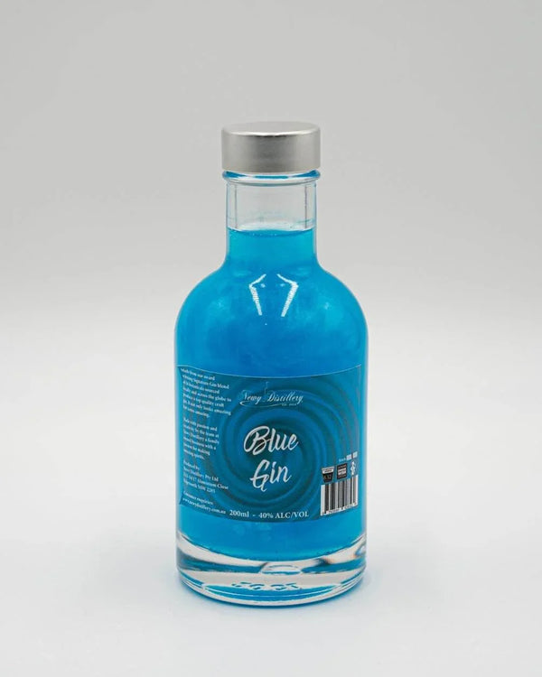 Blue Shimmer Gin by Newy Distillery. 200ml bottle.