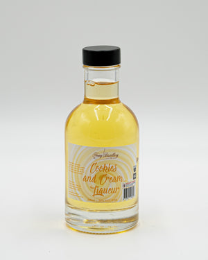 Newy DistilleCookies and Cream Vodka Liqueur 200ml bottle, 20% alc/vol. Flavoured Vodka. Cake flavoured Vodka. Part of the Newy Distillery Dessert Range..