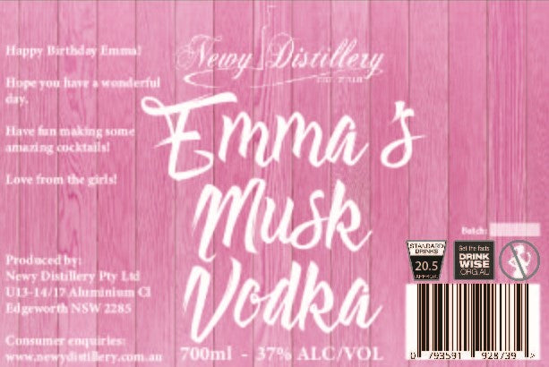 Custom Label - Gin Vodka or Liqueur Bottles