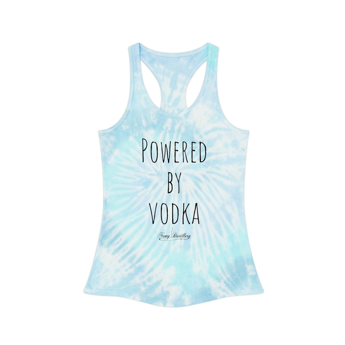 Powered by Vodka - Tie Dye Racerback Tank Top