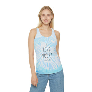 I Love Vodka - Tie Dye Racerback Tank Top