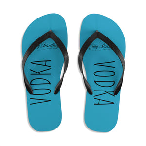 Vodka (Turquoise) Unisex Flip-Flops