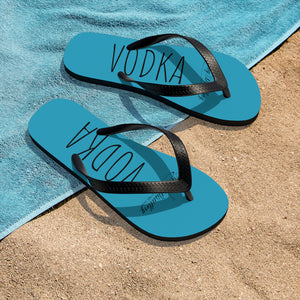 Vodka (Turquoise) Unisex Flip-Flops