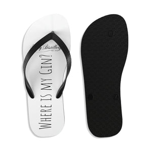 Where is my Gin? Unisex Flip-Flops